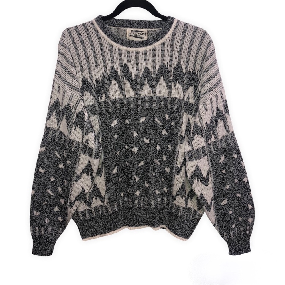 Funky 1990s Patterned Dad Sweater